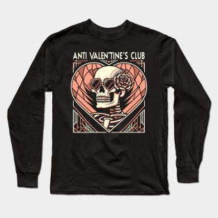 Anti Valentine’s Club -Art Deco inspired Long Sleeve T-Shirt